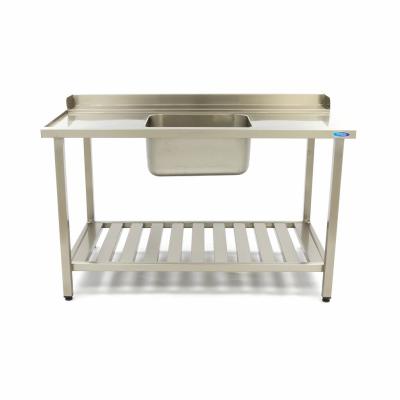 Maxima Stůl na mytí nádobí s dřezem a zadní deskou - 120 x 75 cm - levý |  09201034